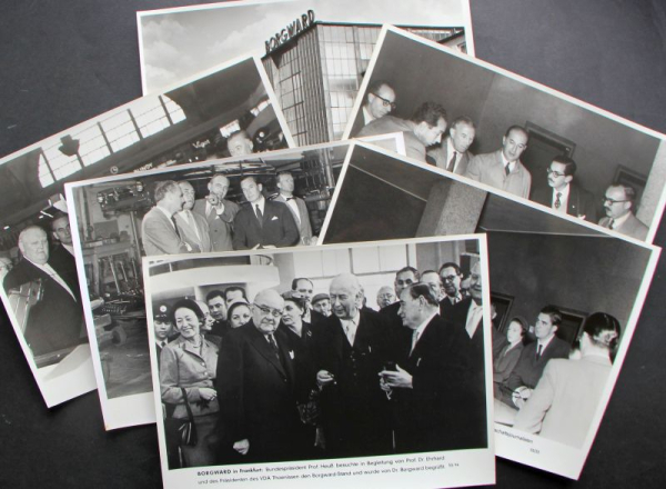 Carl Borgward at public Appointments 1957 six Factoryphotos (10164)